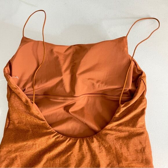 Free People It’s Now Cool The One Piece In Topaz Lurex Size Medium New - Picture 12 of 16